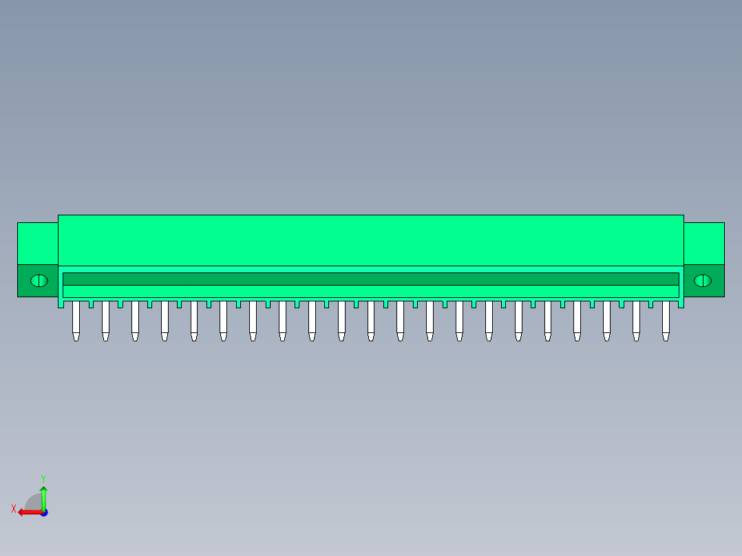 DEGSON 15EDG（公头） 3.5mm 螺钉锁紧，插拔式接线端子 FullPack-15EDGLM-3.5-21P-14-00AH后视图
