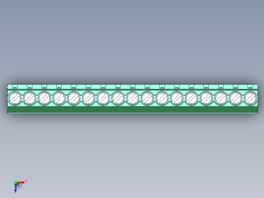 DEGSON DG636 系列 6.357.629.52mm 接线端子-DG636-6.35-17P-14-00AH俯视图