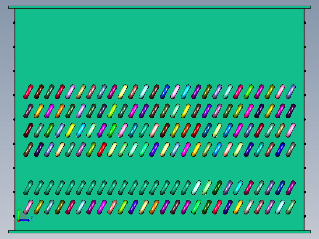 镀锌钢不锈钢蒸发式冷凝器盘管左视图
