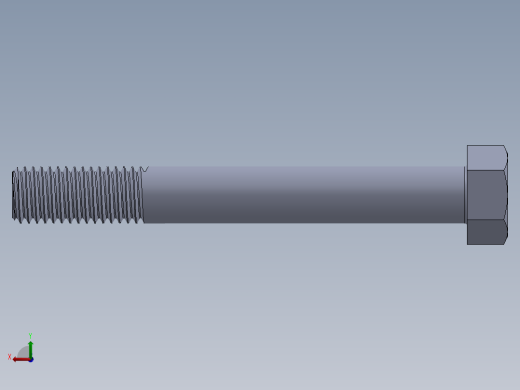 UNC 六角螺栓-Hex Bolt 0.625-11 x 5.SLDPRT后视缩略图