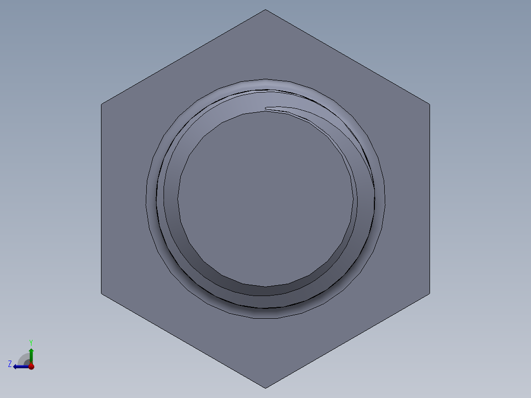UNC 六角螺栓-Hex Bolt 0.625-11 x 5.SLDPRT右视图