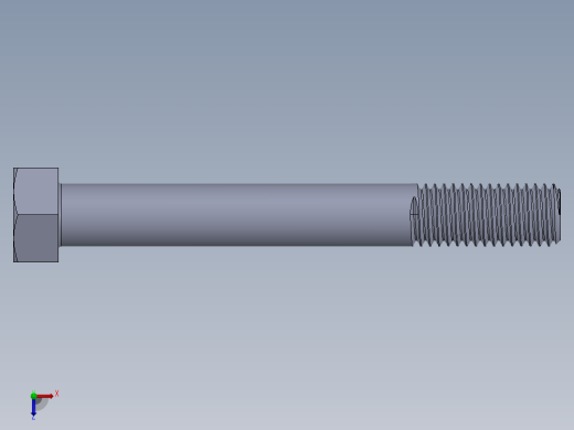 UNC 六角螺栓-Hex Bolt 0.625-11 x 5.SLDPRT俯视缩略图