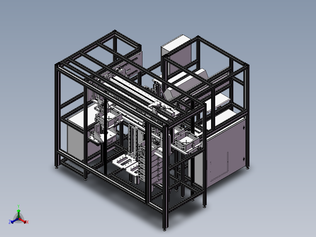 非标自动化抽屉盒组装机正等轴测图