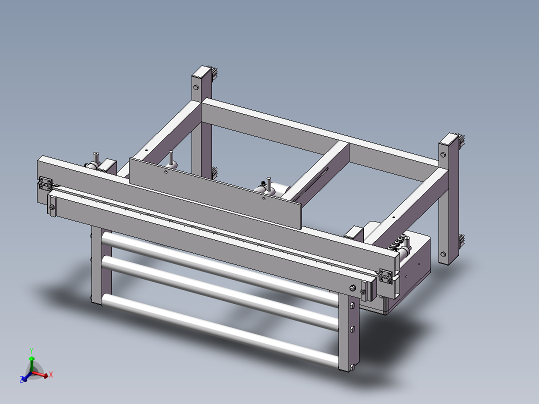 CNC控制玻璃折弯机床主视图