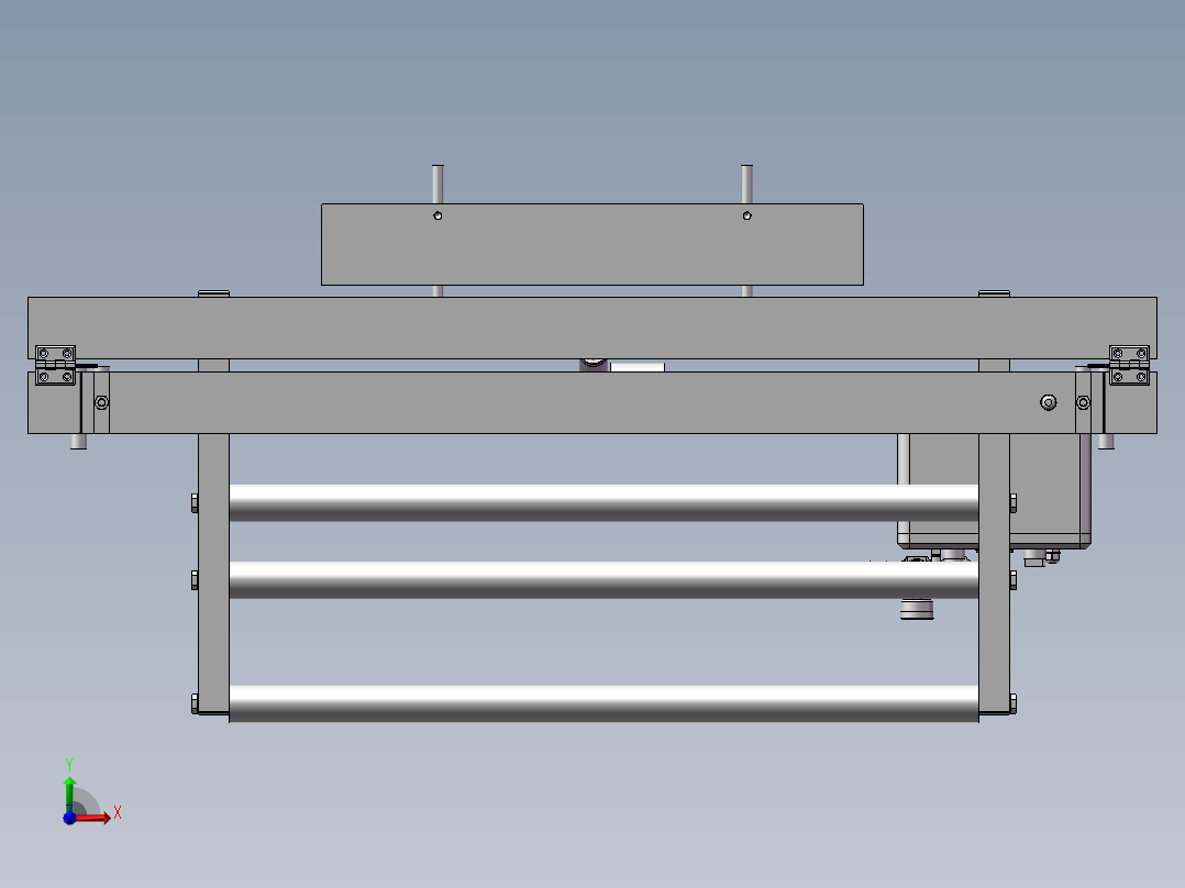 CNC控制玻璃折弯机床前视图