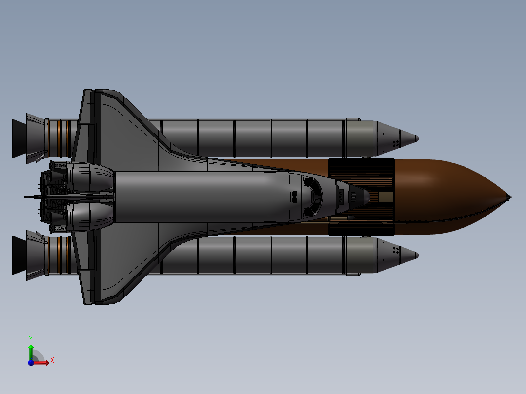 航天飞船前视图