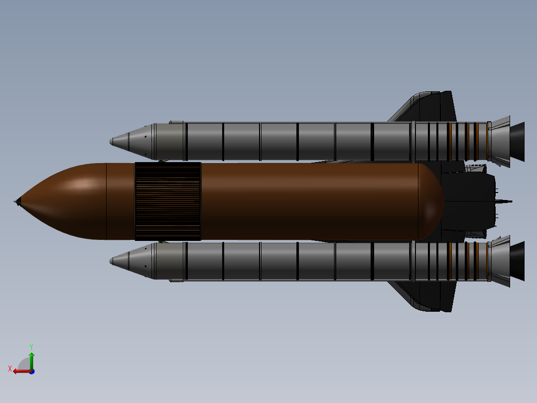 航天飞船后视图