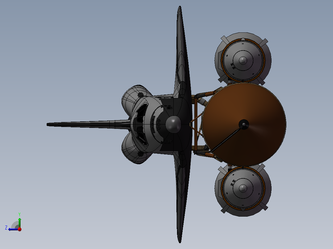 航天飞船右视图