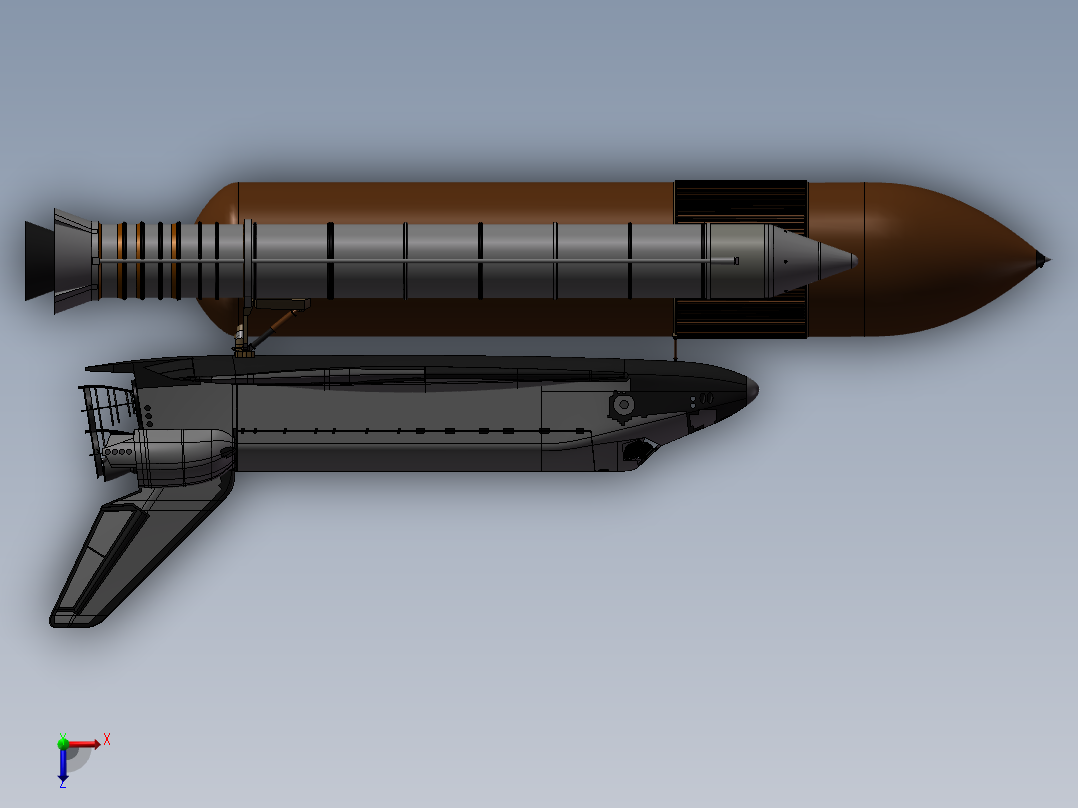 航天飞船俯视图