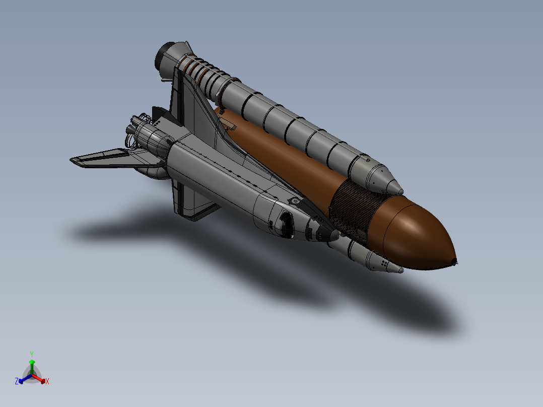 航天飞船正等轴测图