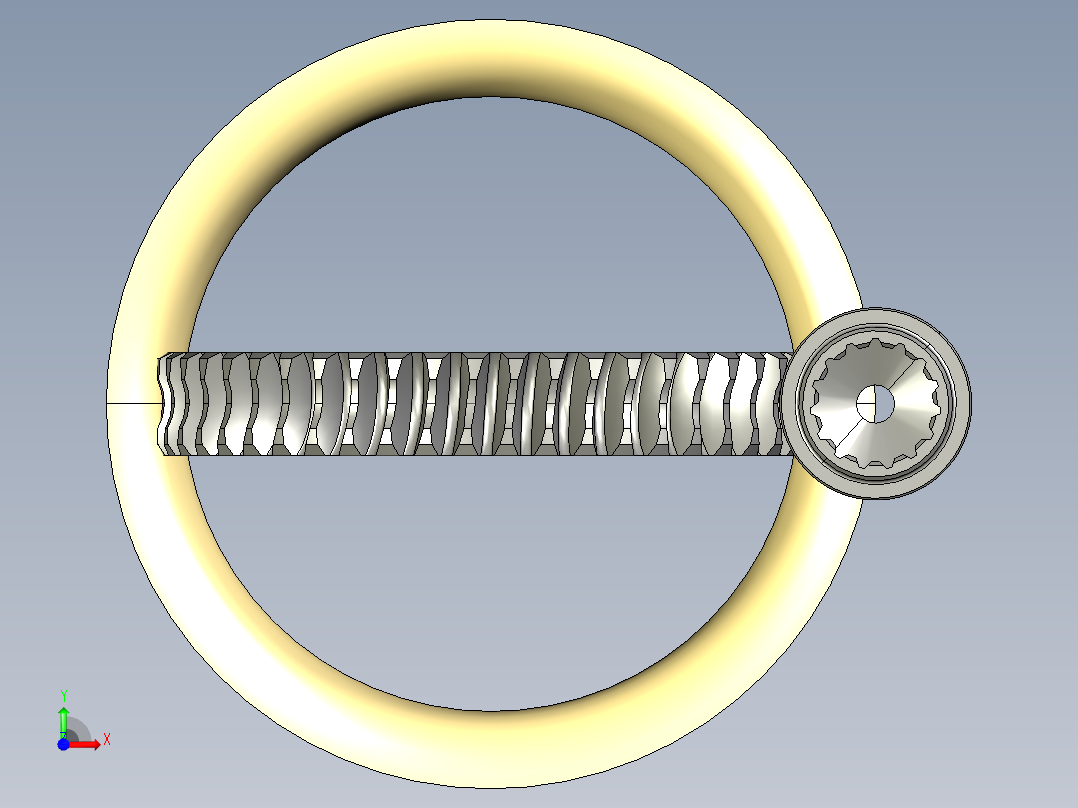 齿轮啮合 (1)前视图