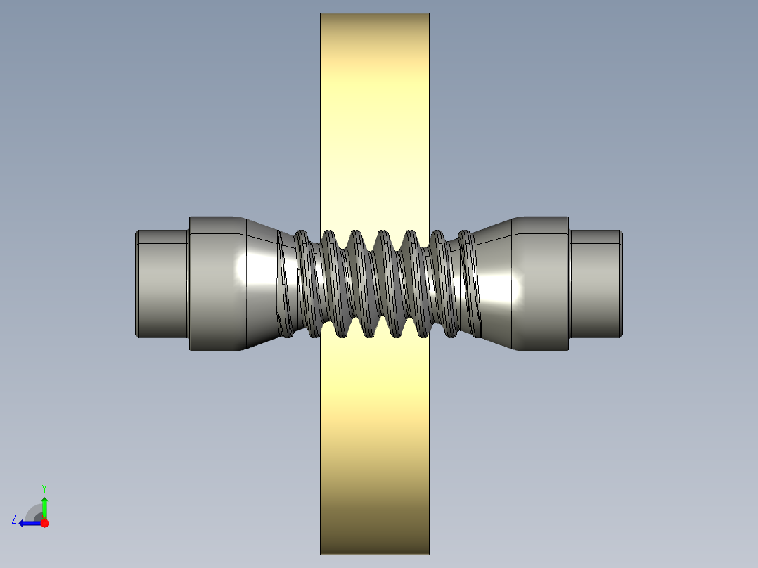 齿轮啮合 (1)右视图