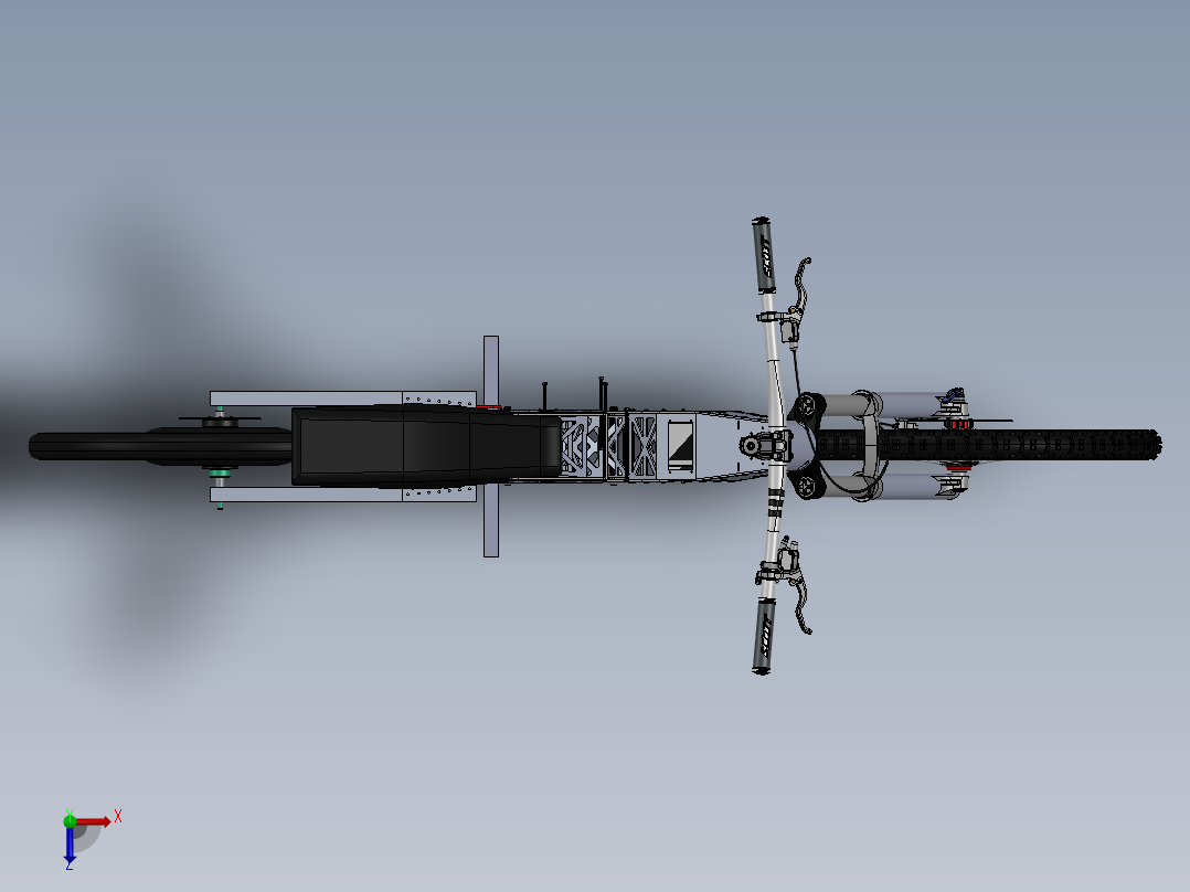 电动越野车384--stp俯视图