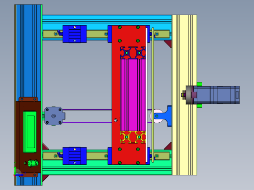 摇臂手臂式3d打印机左视缩略图