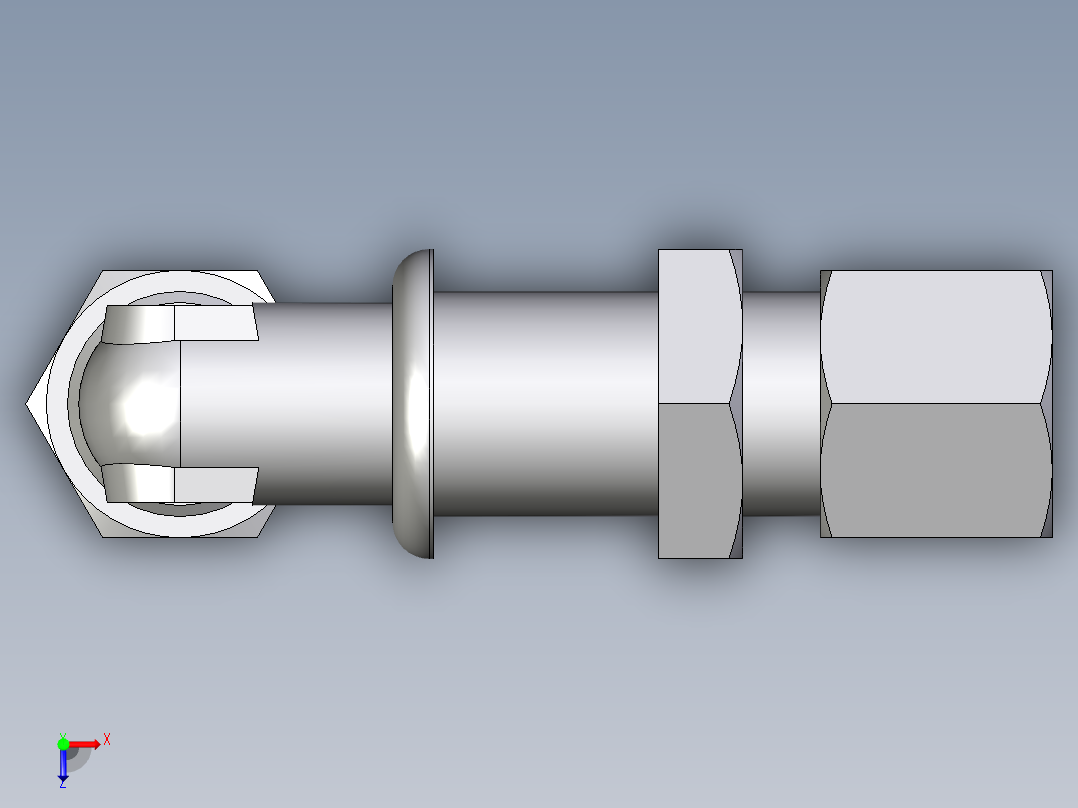 卡套式工业通用硬管接头EO_Bulkhead_elbow_WSV08ZSCF俯视图
