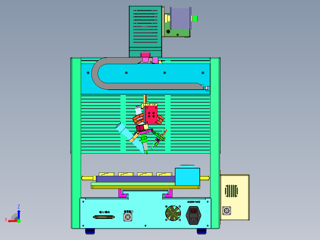 点锡设备后视图