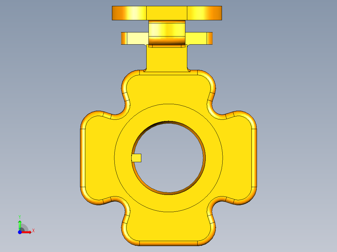 2.5-300蝶阀体前视图