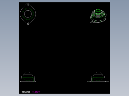 萬向滾珠36-2D多系列多零件图纸模型