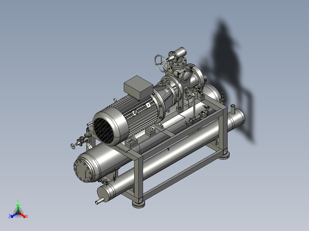 压缩电机--stp正等轴测图