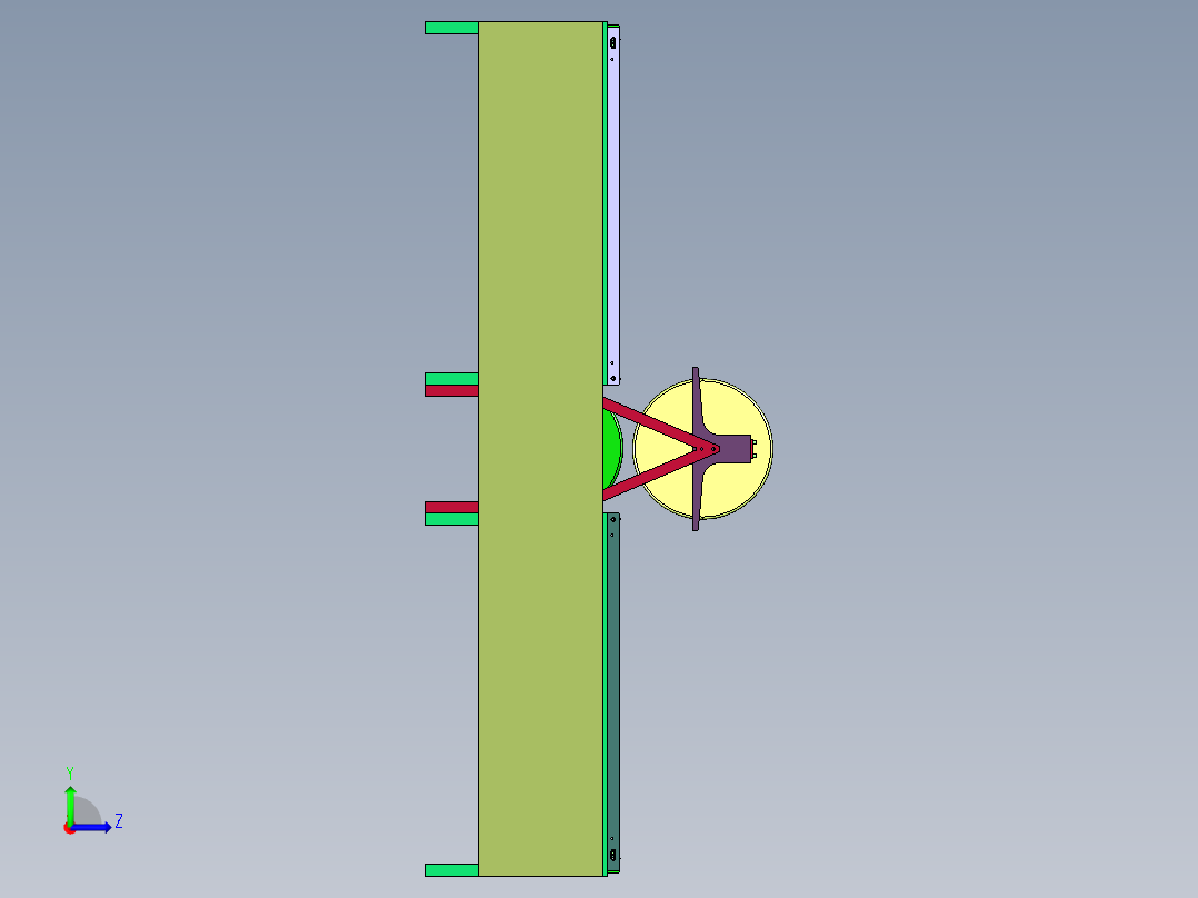 滚压式去泡机左视图