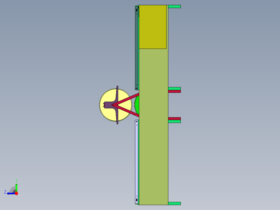 滚压式去泡机右视图