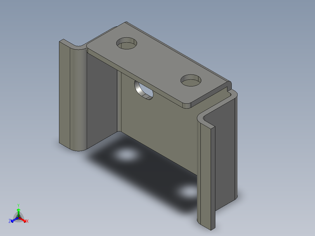 基恩士DL-RS1_bracket_kc图纸模型主视图