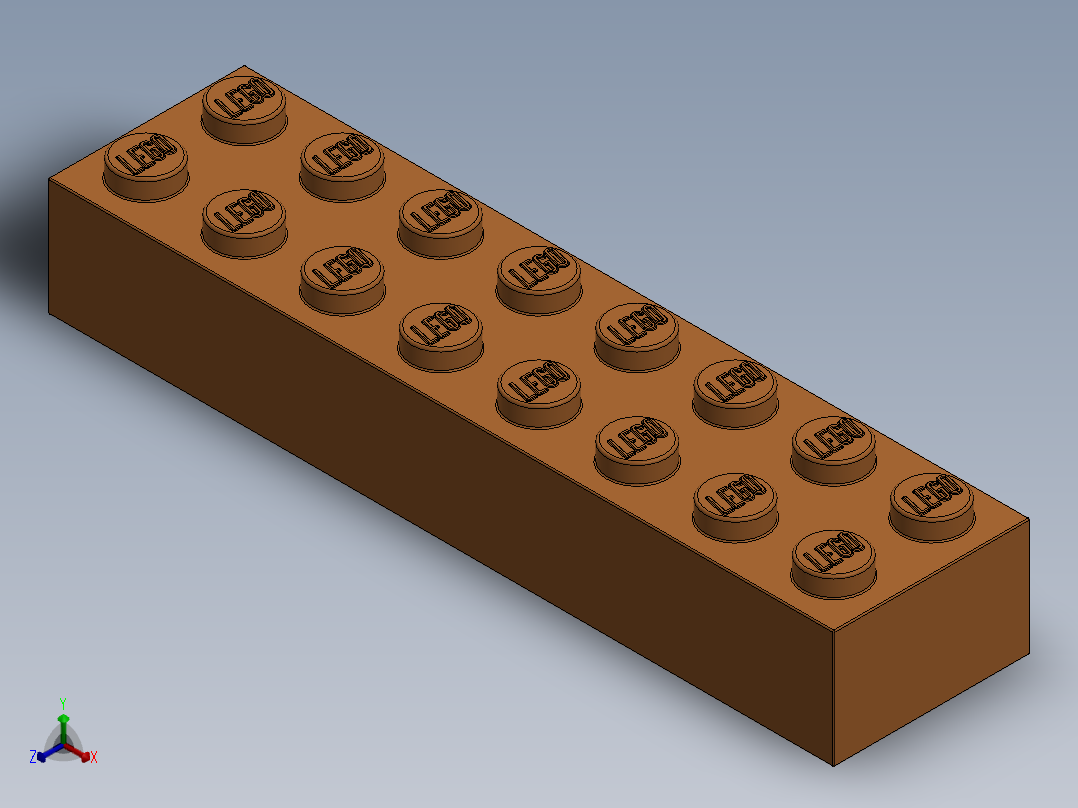 乐高套装 4421基本积木-4118826 - 3007 Bright Orange Brick 2 x 8.SLDPRT