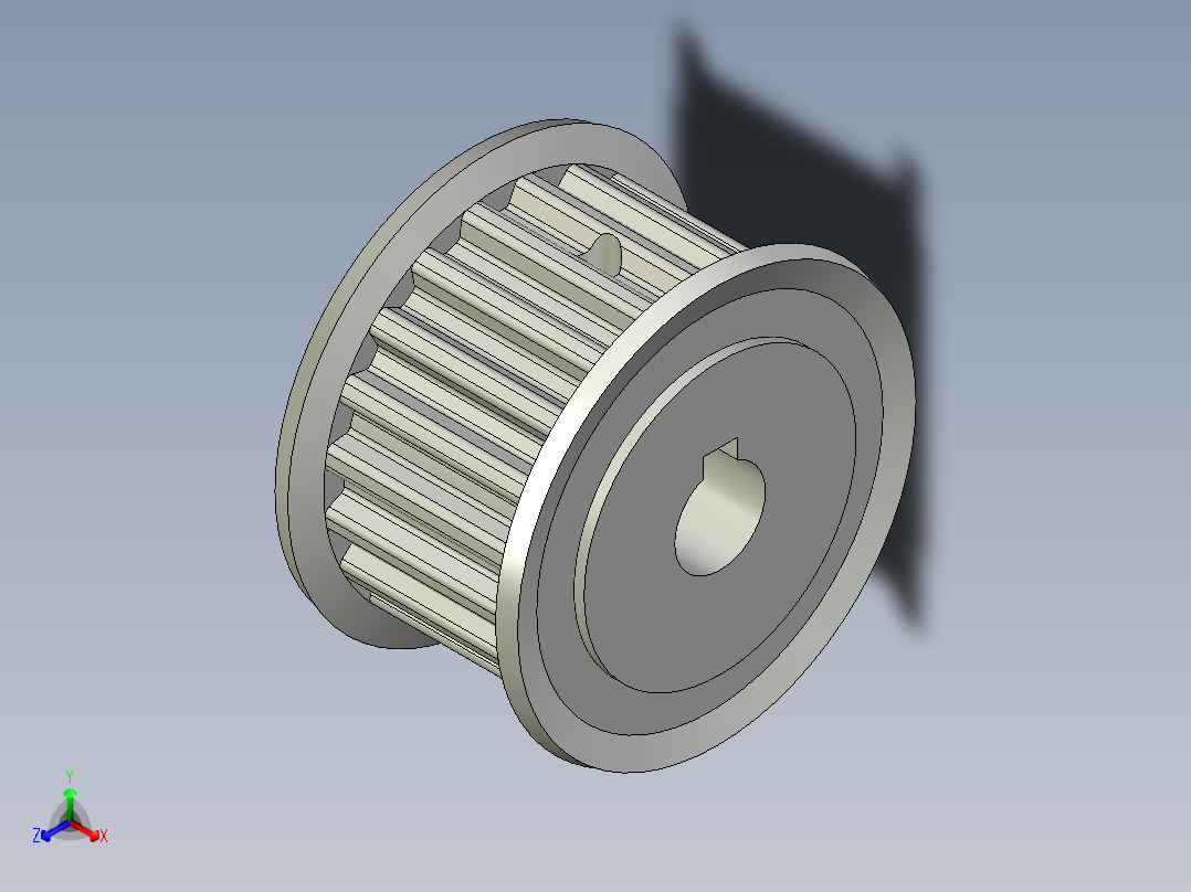 同步皮带轮 T5-W15--stp三维 3d模型设计图