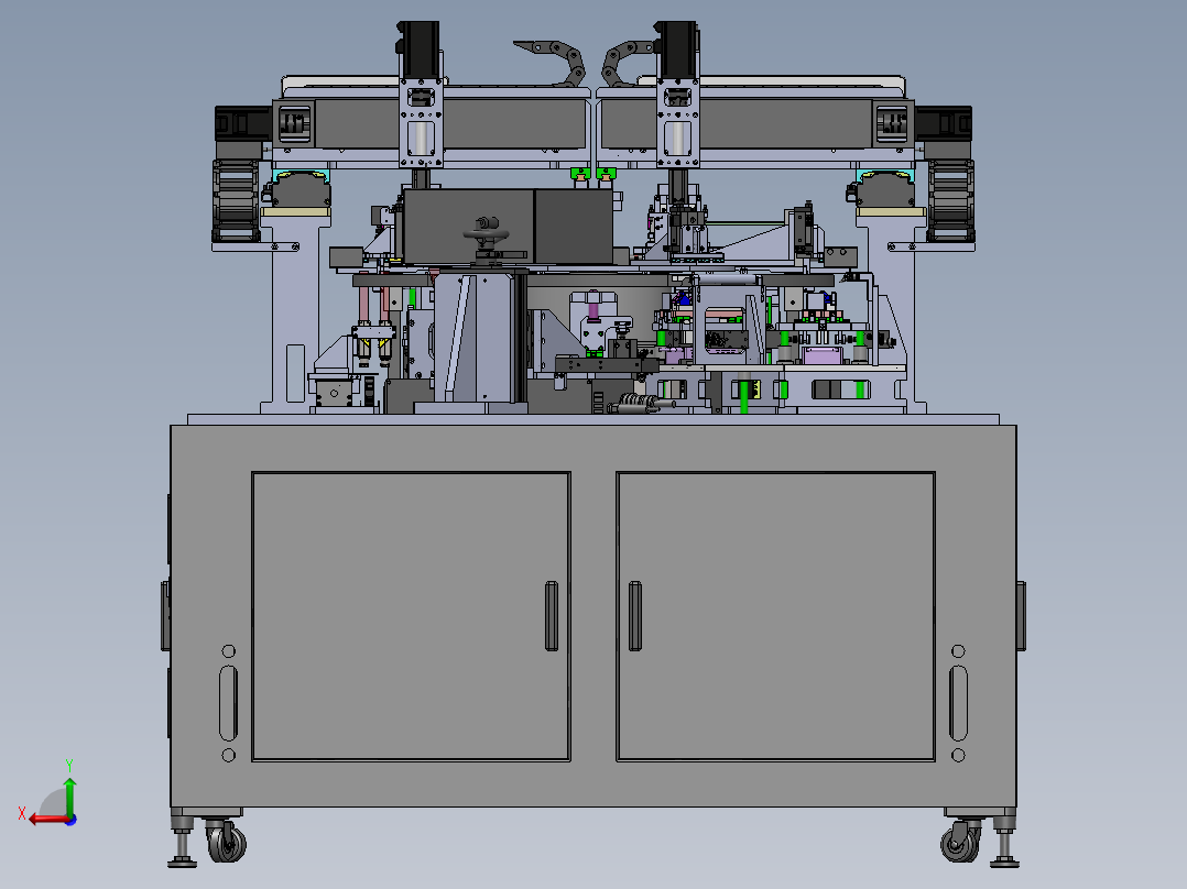 塑料件自动打码设备后视图