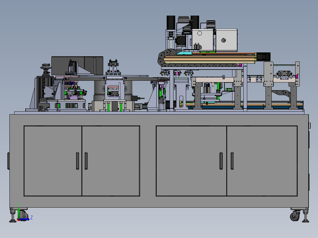 塑料件自动打码设备左视图