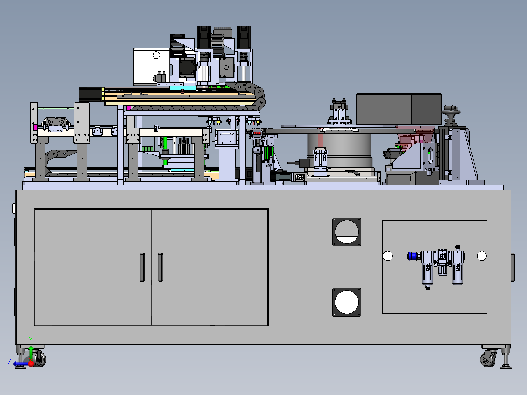 塑料件自动打码设备右视图