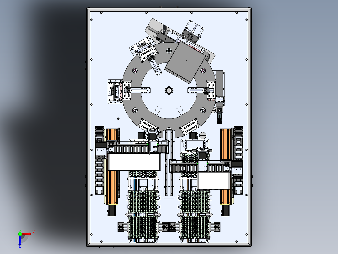 塑料件自动打码设备俯视图