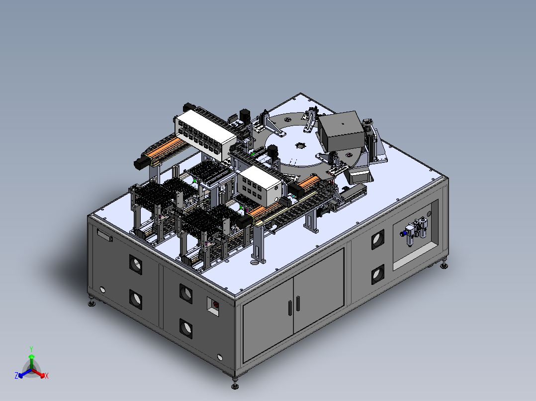 塑料件自动打码设备正等轴测图