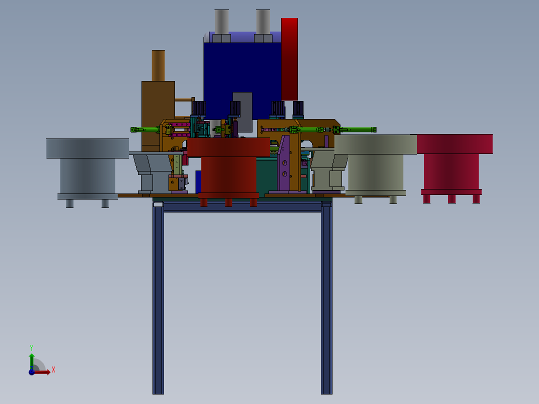 分割器转盘非标自动化组装设备sw16可编辑前视图