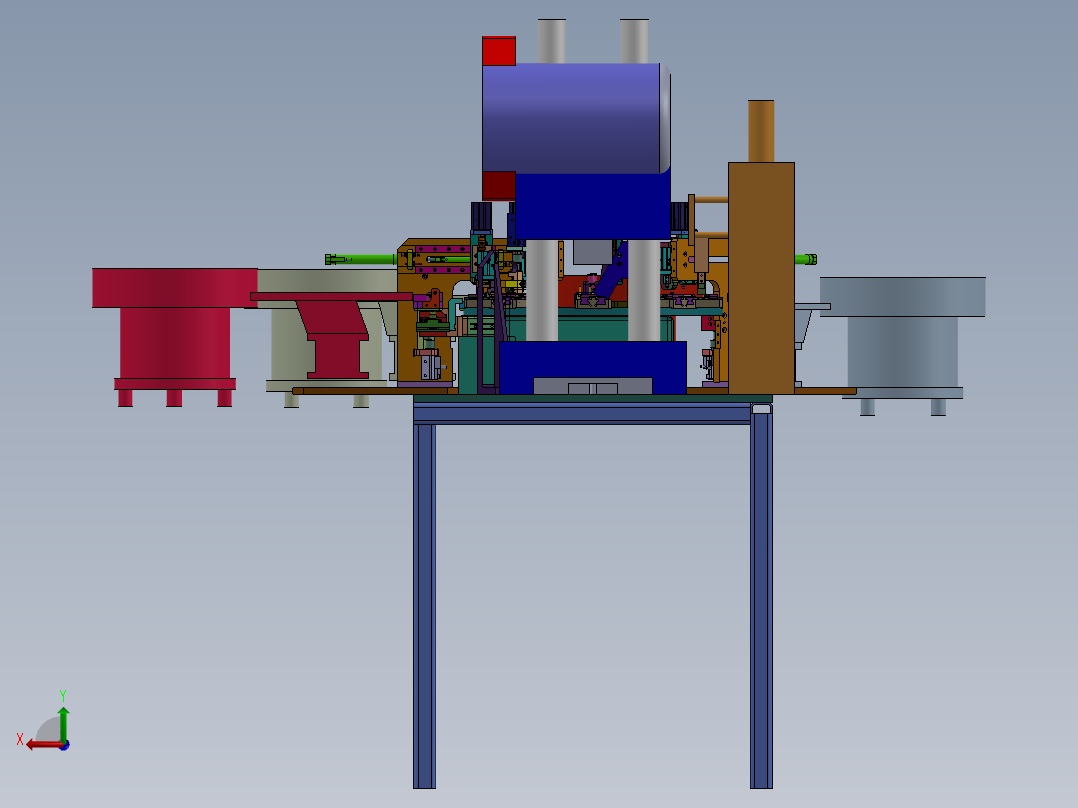 分割器转盘非标自动化组装设备sw16可编辑后视图