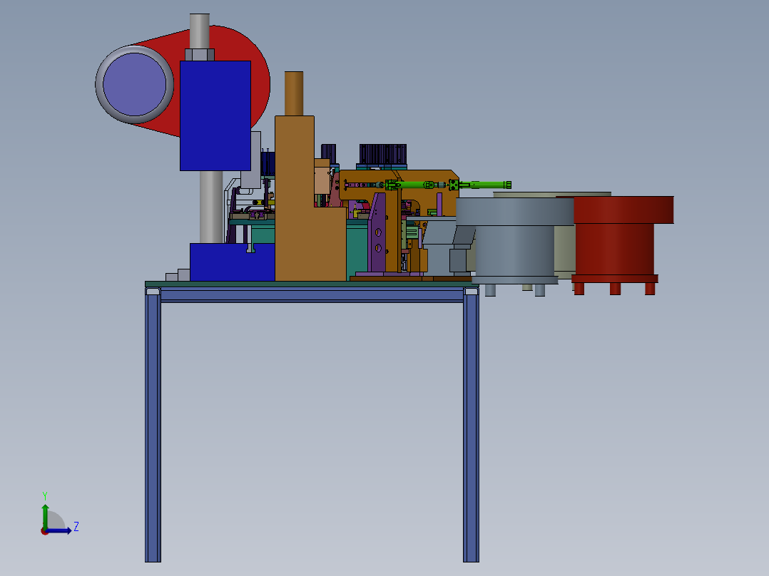 分割器转盘非标自动化组装设备sw16可编辑左视图