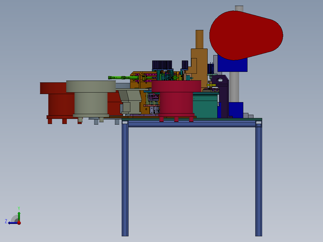 分割器转盘非标自动化组装设备sw16可编辑右视图