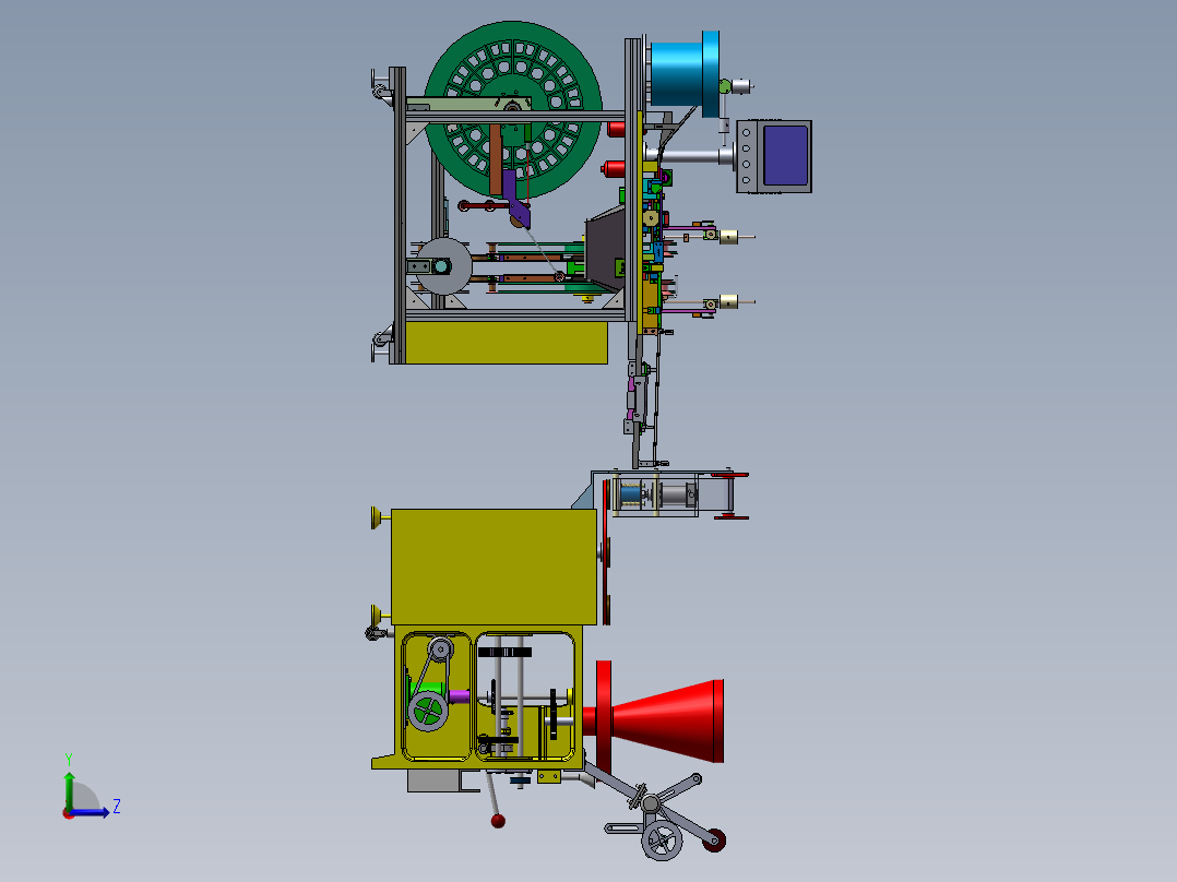 食品自动封口成型设备sw17可编辑左视图