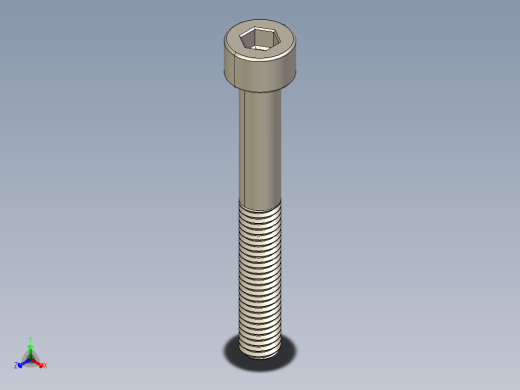 Screw_DIN_912_M5x40_A2.STEP公制内六角螺钉主视缩略图