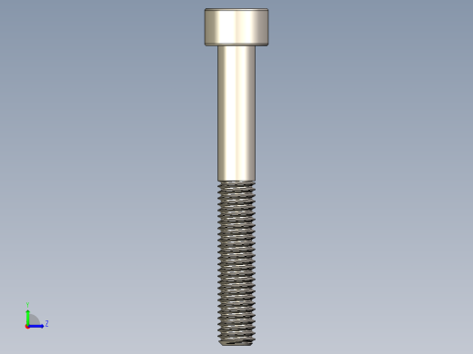 Screw_DIN_912_M5x40_A2.STEP公制内六角螺钉左视缩略图
