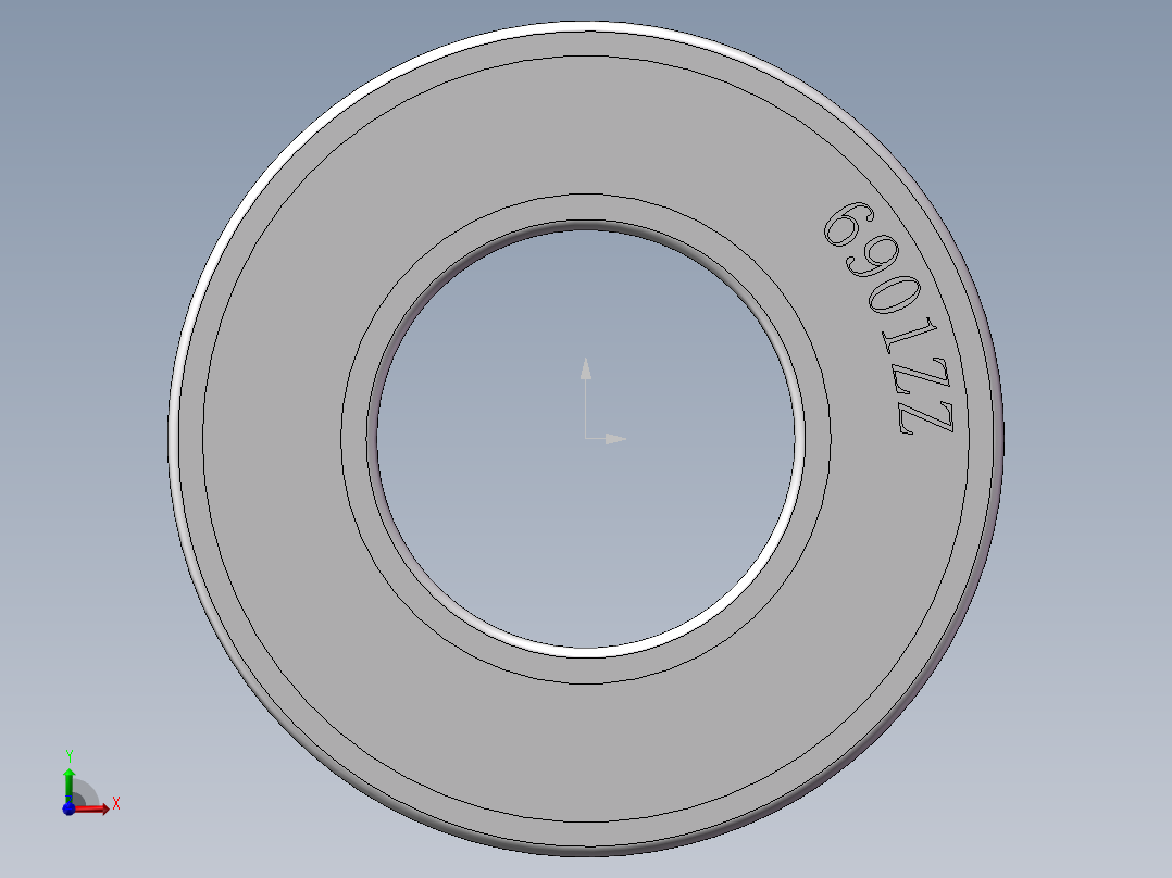 国产单列深沟球轴承 NSK 6901ZZ前视图