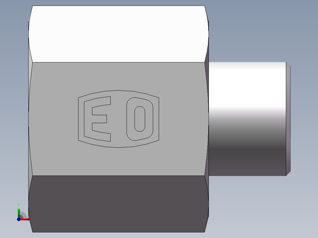 直通内螺纹接头、5CB-14-06前视图