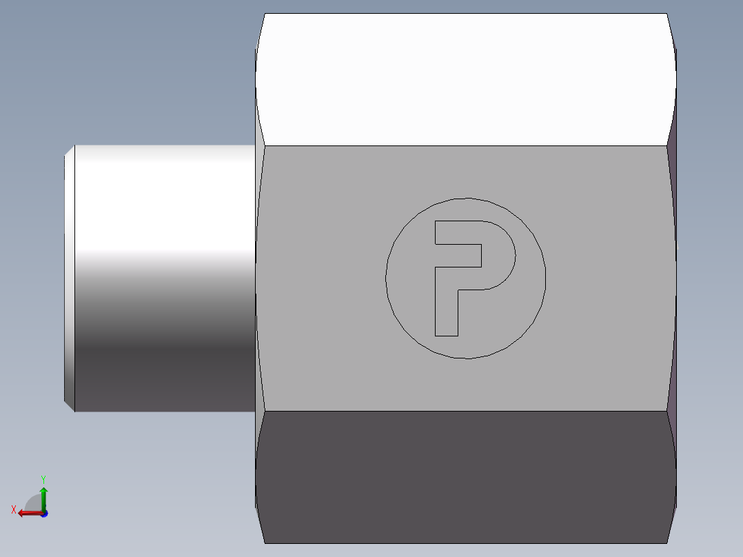 直通内螺纹接头、5CB-14-06后视图