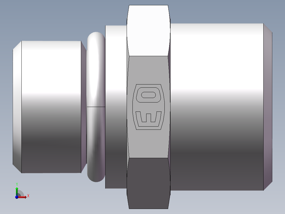 美制O圈密封接头、1CO-18-06前视图