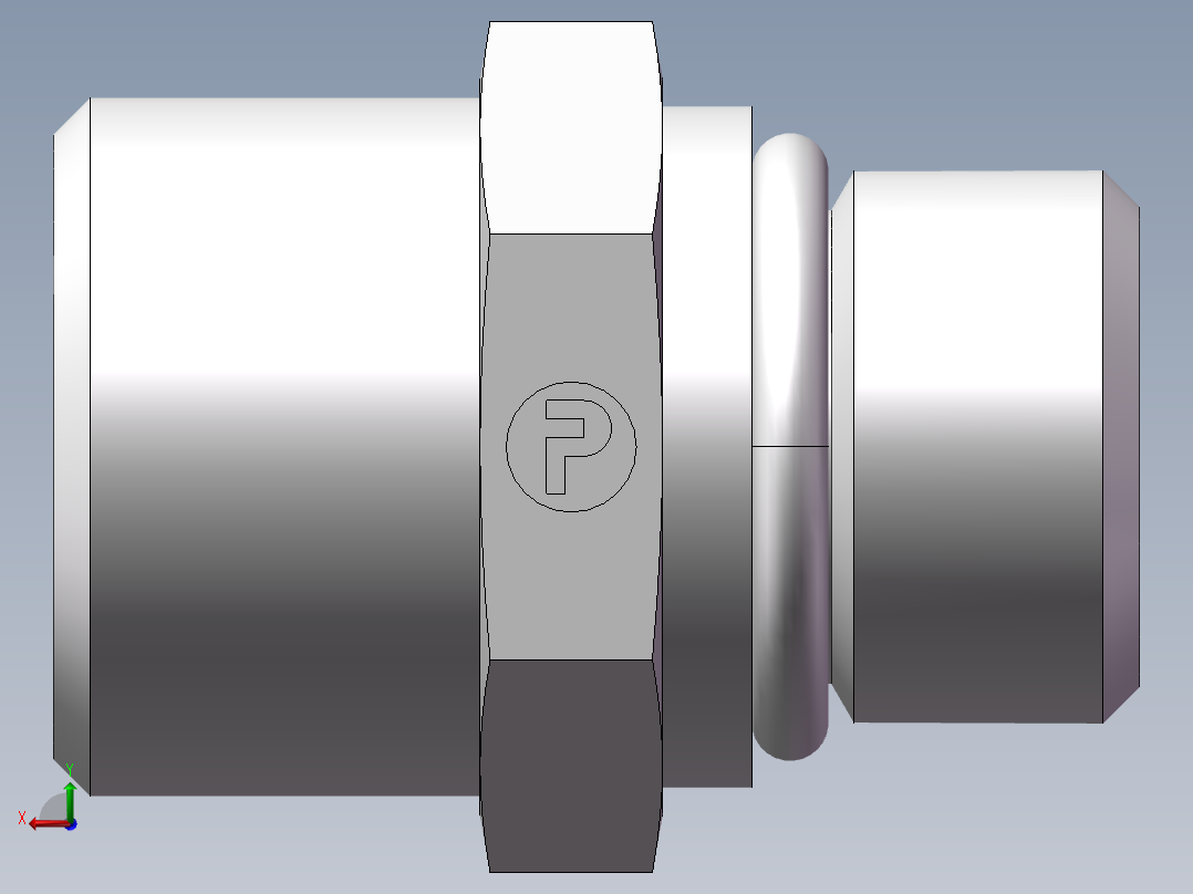 美制O圈密封接头、1CO-18-06后视图