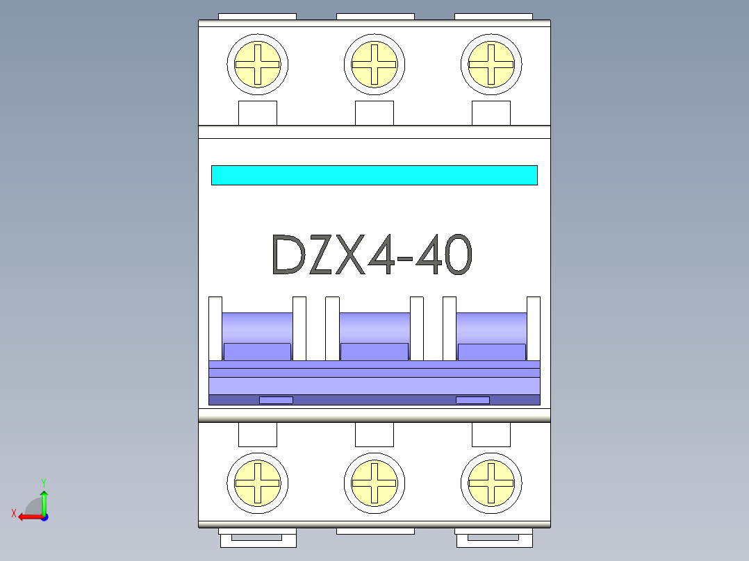 DZX4-40空气开关后视图