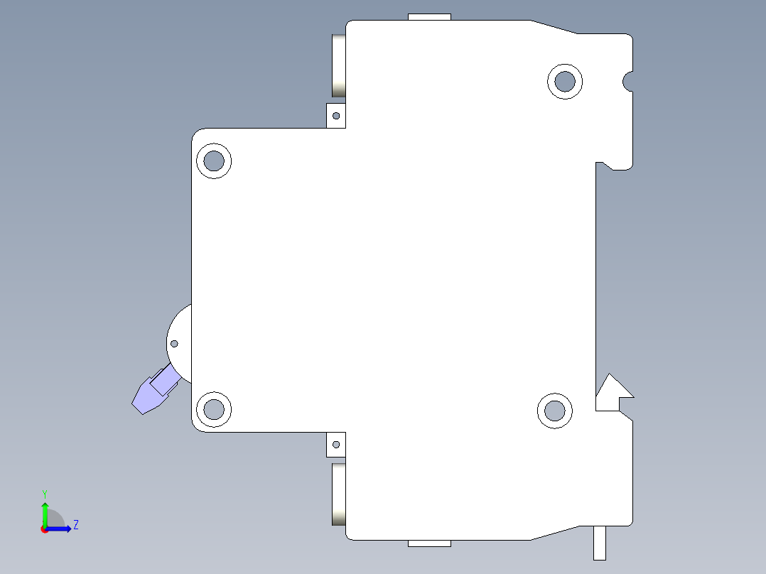 DZX4-40空气开关左视图