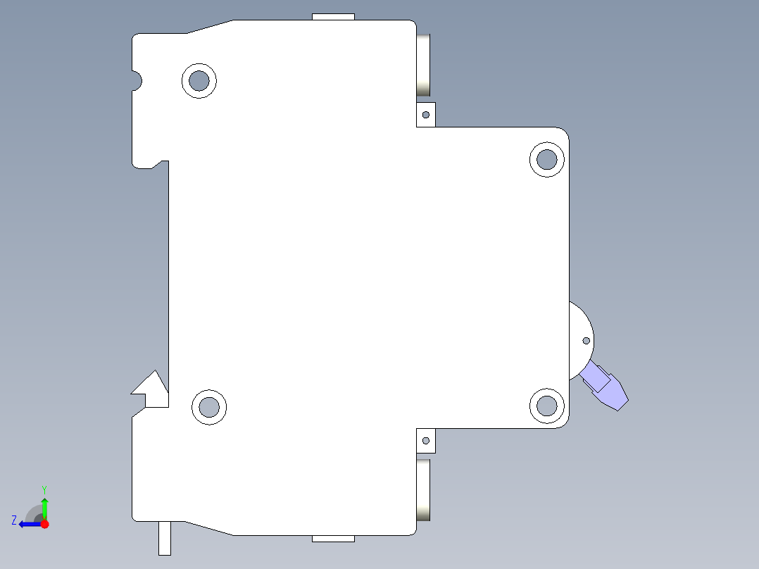 DZX4-40空气开关右视图