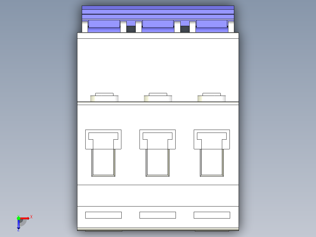 DZX4-40空气开关俯视图