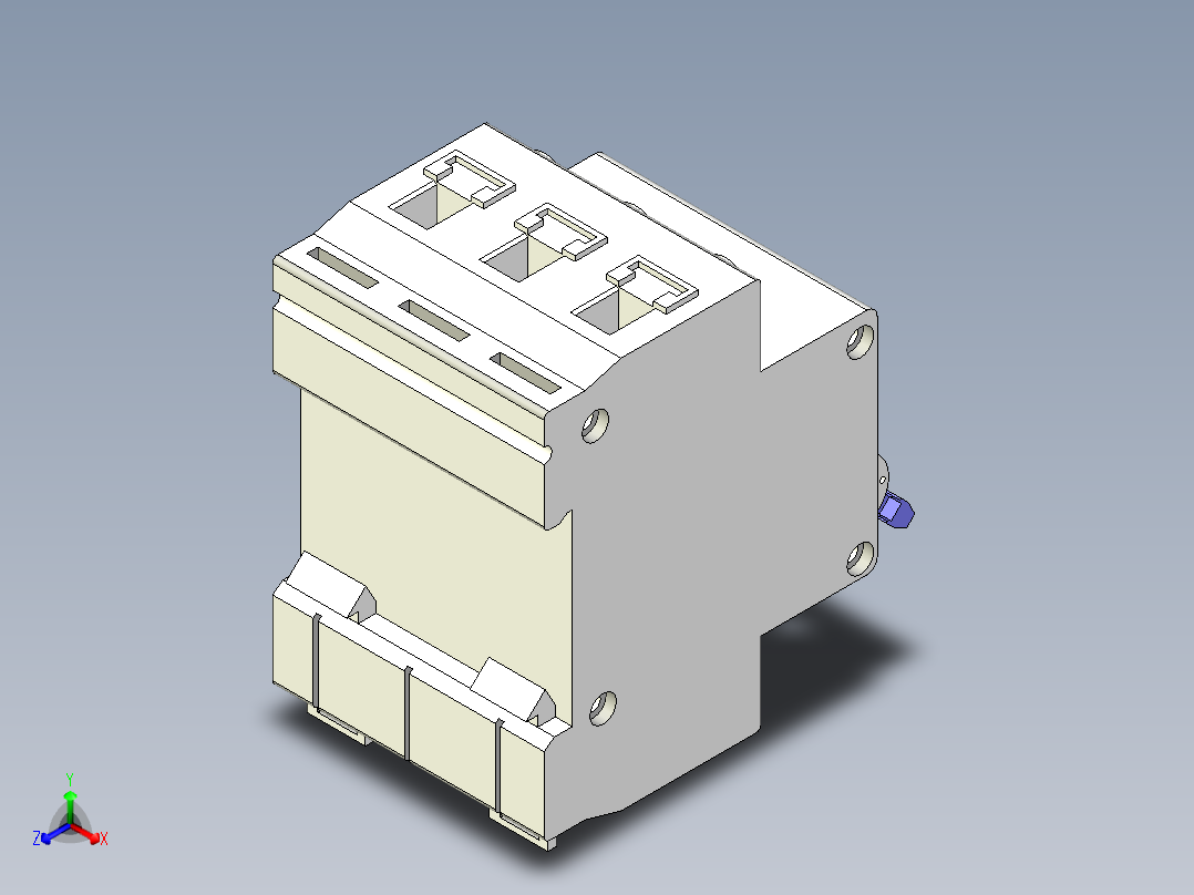 DZX4-40空气开关正等轴测图
